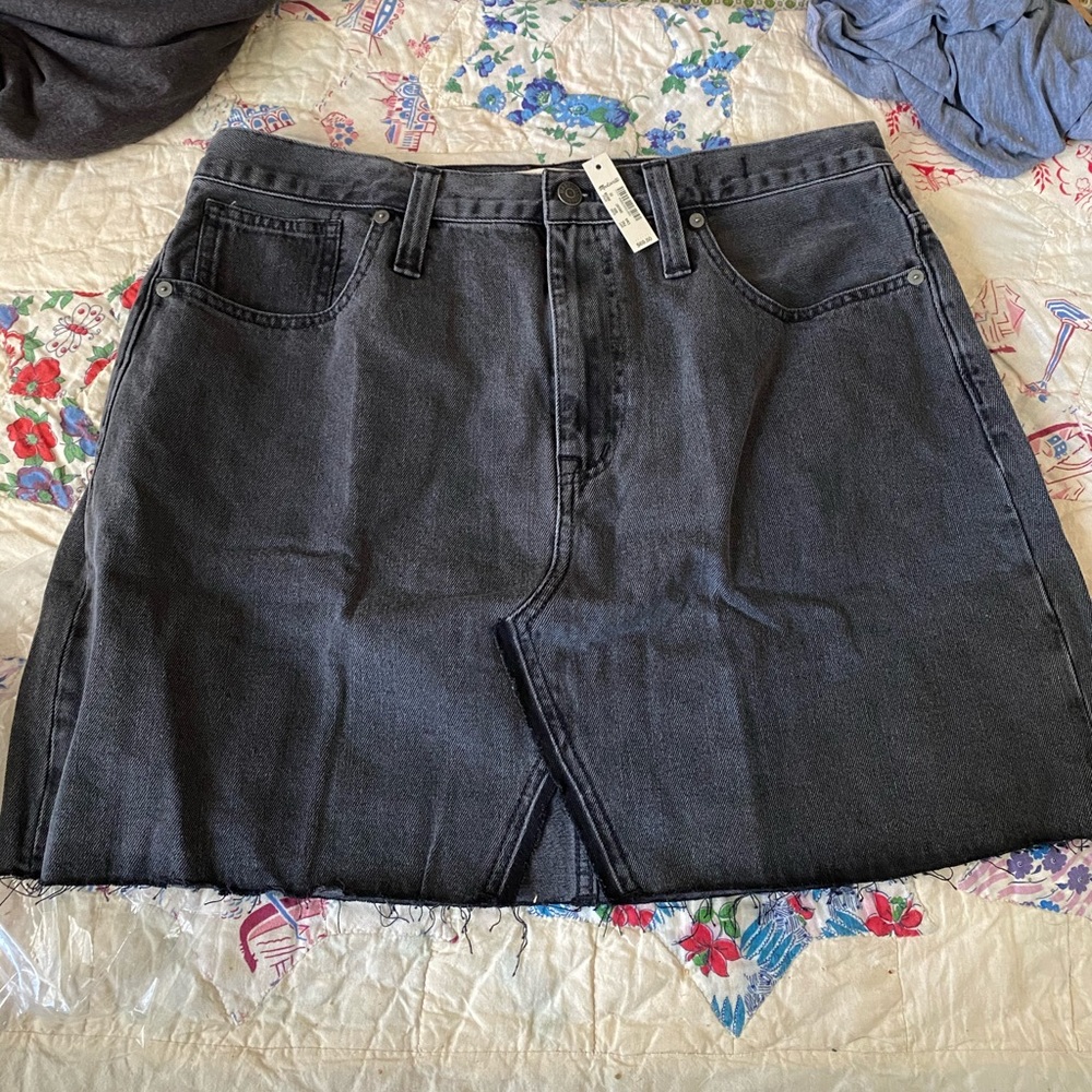Madewell NWT denim black skirt